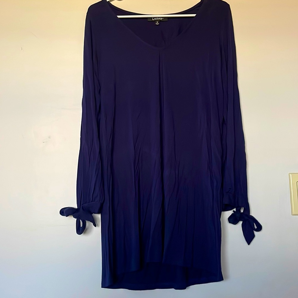 Mid Length Navy Blue Dress